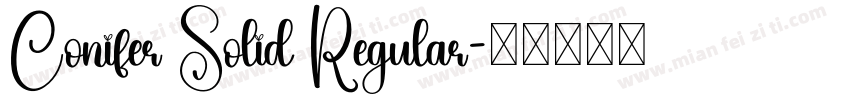 Conifer Solid Regular字体转换